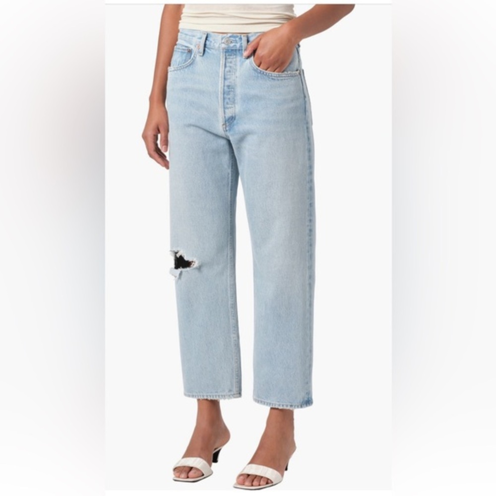 AGOLDE•'90s Ripped Mid Rise Crop Relaxed Straight
Leg Jeans
NWT•Sz 31=12